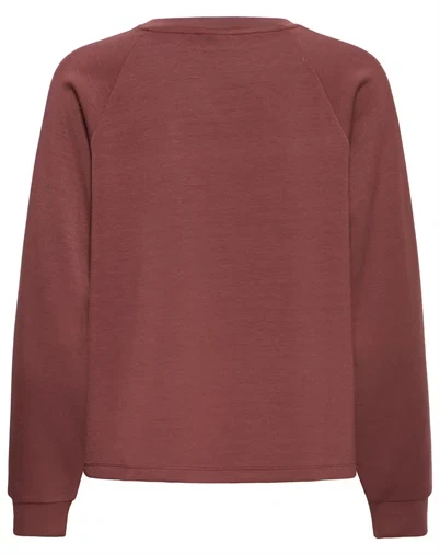 Fransa - FRAurora Sweatshirt - Rum W. White Contrast